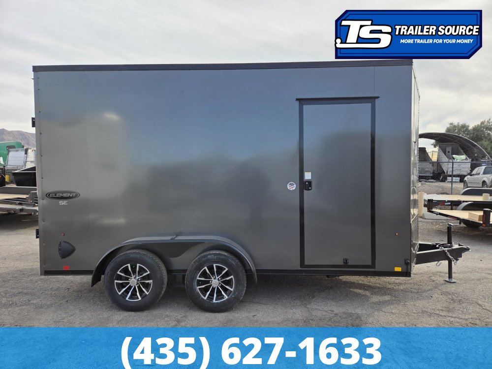 7x14 Look Element SE Enclosed Cargo Trailer - 7'0" Interior - 7K GVWR Alloy Wheels, Black Out Package, Screwless Exterior