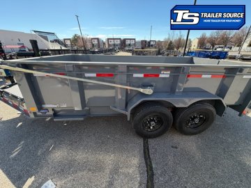 7x14 Diamond C LPT 207 Dump Trailer - 32" Sides - 15.5K GVWR - 14 Ply Tires, Long Arm Tarp