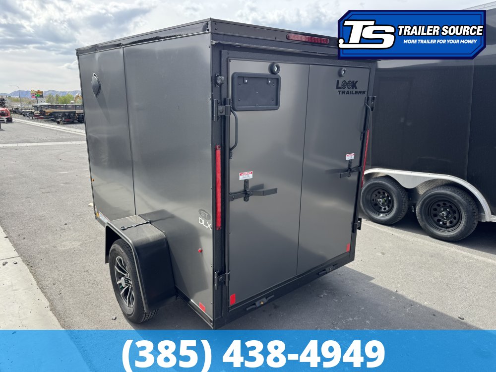 5x8 Look ST DLX Enclosed Cargo Trailer - 5'6" Interior - 3.5K GVWR - .080 PolyCor, Alloy Wheels, Black Out Package