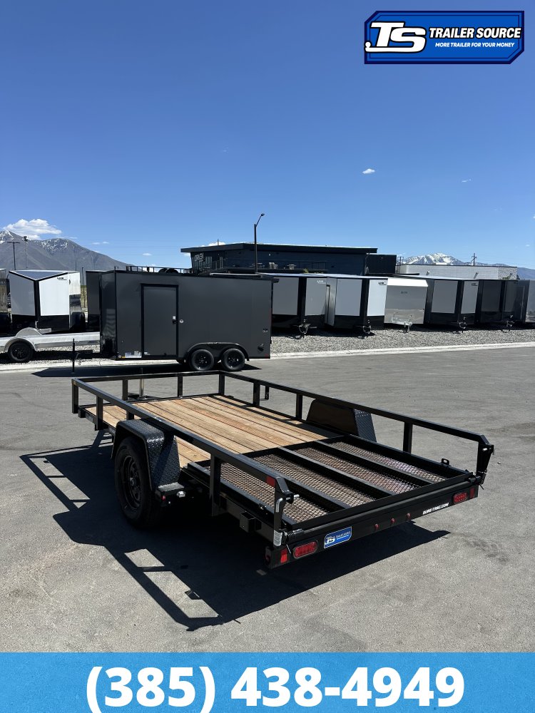6x12 Sure-Trac Tube Top Utility Trailer - 3.5K GVWR - Ramp Gate