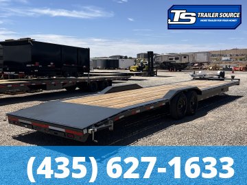 8.5x36 Lamar H8 Wide Body w/ Drive Over fenders Equipment Trailer - 14K GVWR - 14 Ply Tires