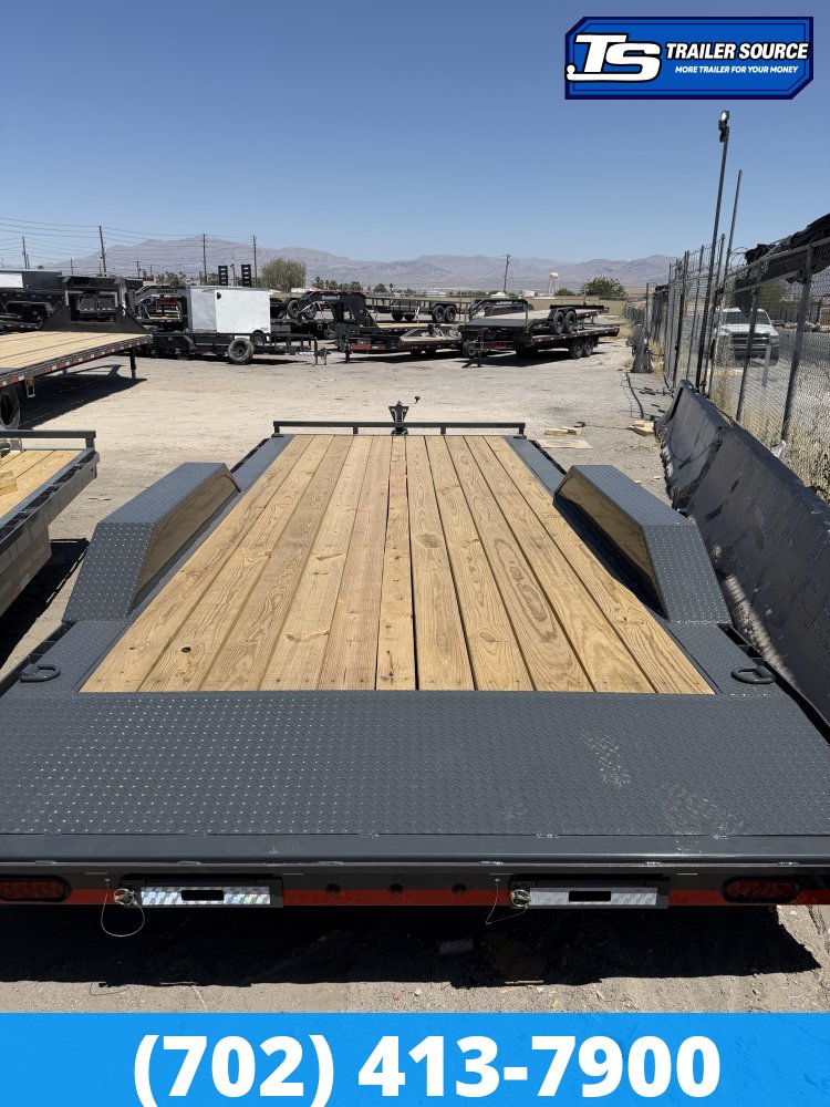 8.5x20 Lamar CC Wide Body w/ Drive Over Fenders Flatbed Car Hauler Trailer - 10K GVWR -