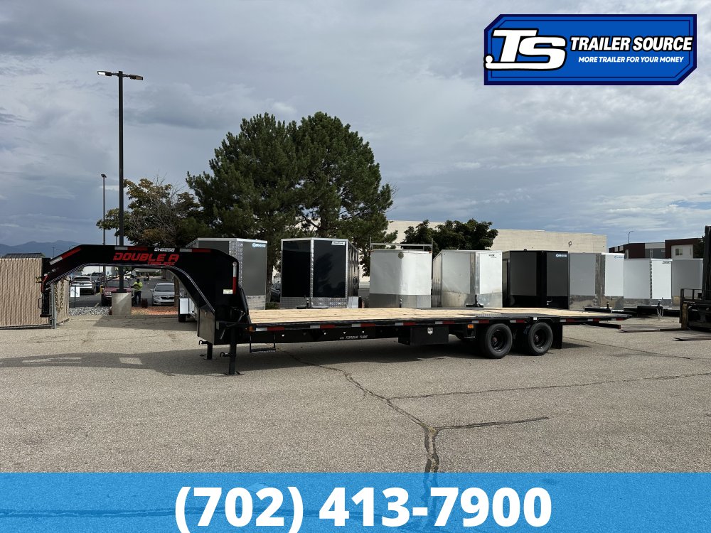 8.5x32 Double A Pro Series GHB Hydraulic Dovetail Gooseneck Equipment Trailer - 25.9K GVWR - 12k Axles, Engineered Beam, Engineered Neck, Pierced Frame