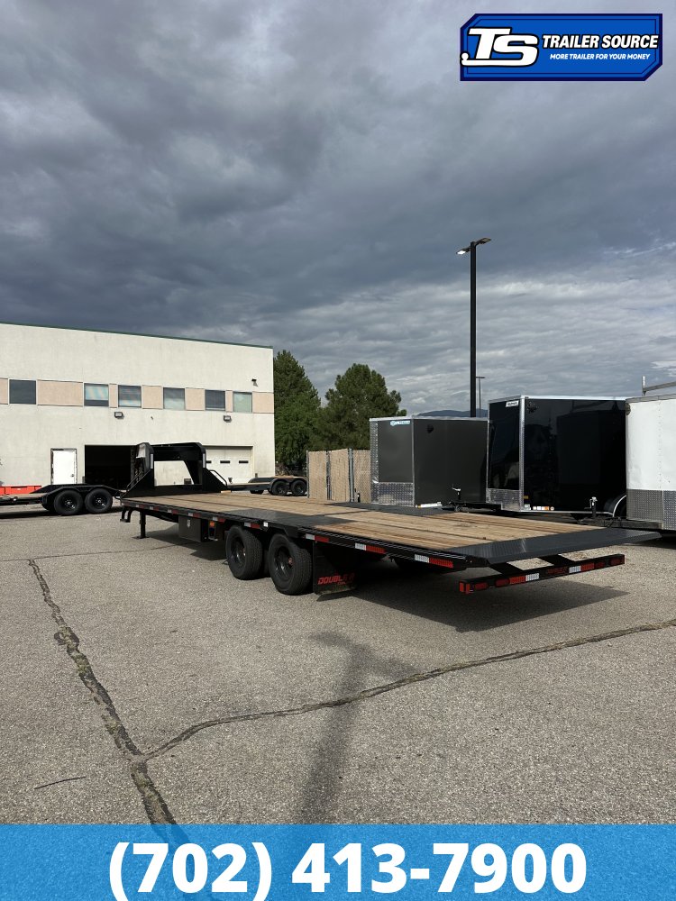 8.5x32 Double A Pro Series GHB Hydraulic Dovetail Gooseneck Equipment Trailer - 25.9K GVWR - 12k Axles, Engineered Beam, Engineered Neck, Pierced Frame