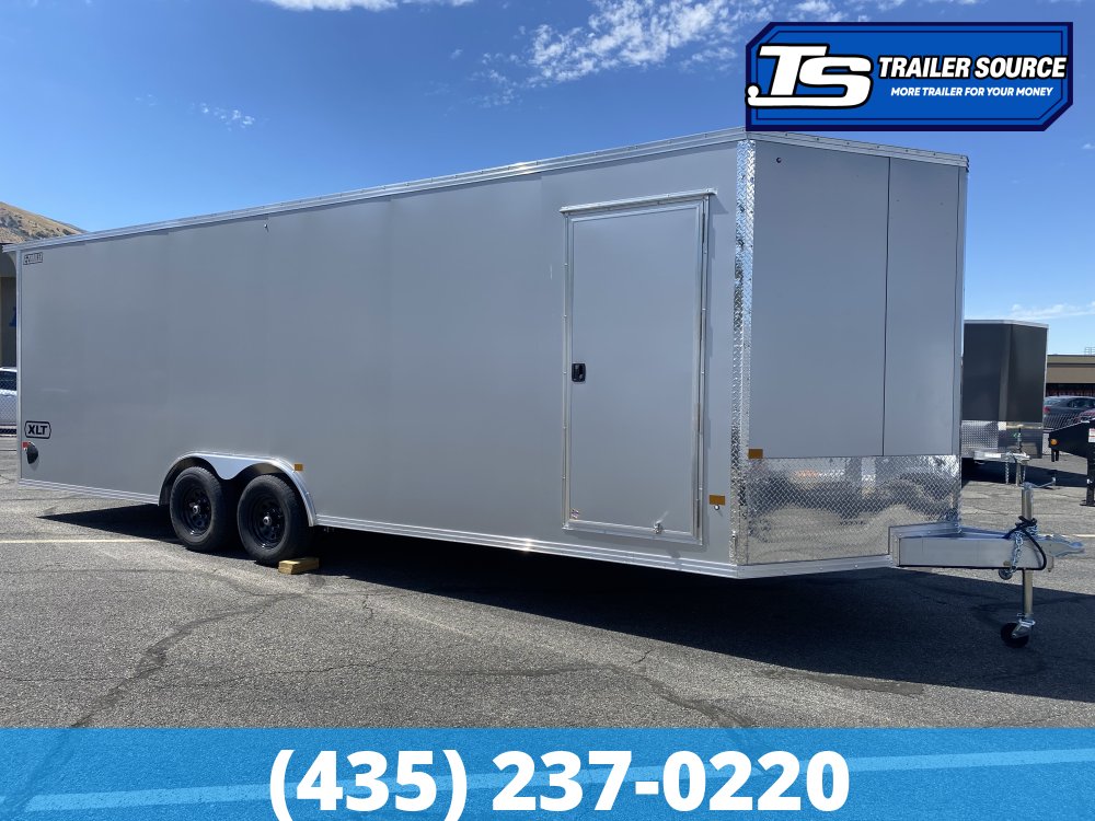 8.5x24 Alcom Aluminum EZ Hauler XLT Auto Trailer - 7'0" Interior - 10K GVWR - .080 PolyCor, Translucent Roof, Ultimate Escape Door