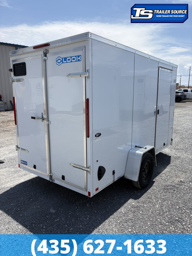 6x12 Look ST DLX Enclosed Cargo Trailer - 6'6" Interior - 3.5K GVWR - .080 PolyCor, Barn Doors