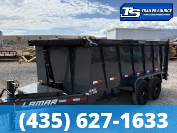 7x14 Lamar DT Dump Trailer - 48" Sides - 14K GVWR - Telescopic