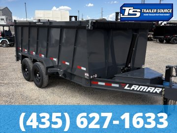 7x14 Lamar DT Dump Trailer - 48" Sides - 14K GVWR - Telescopic