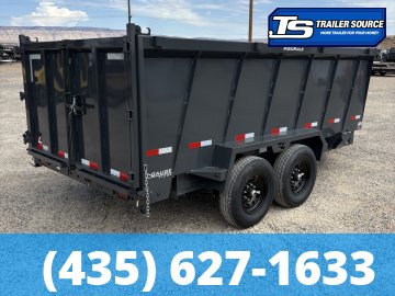 7x14 Lamar DT Dump Trailer - 48" Sides - 14K GVWR - Telescopic