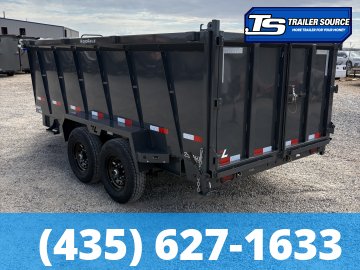 7x14 Lamar DT Dump Trailer - 48" Sides - 14K GVWR - Telescopic