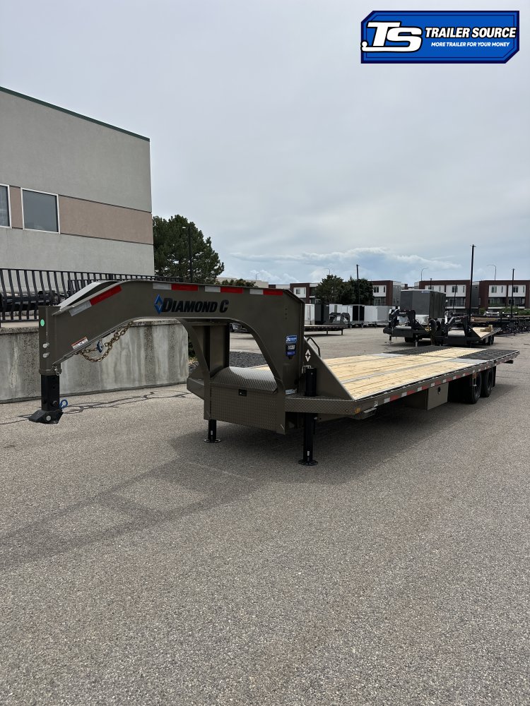 8.5x35 Diamond C FMAX-HDT 212 Gooseneck Hydraulic Dovetail Equipment Trailer - 25.9K GVWR - ABS Brakes, Hydraulic Jack(s)