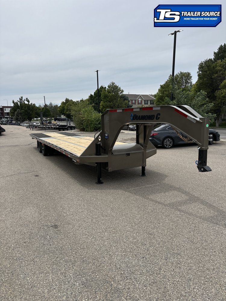 8.5x35 Diamond C FMAX-HDT 212 Gooseneck Hydraulic Dovetail Equipment Trailer - 25.9K GVWR - ABS Brakes, Hydraulic Jack(s)