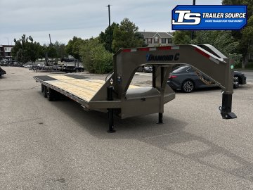 8.5x35 Diamond C FMAX-HDT 212 Gooseneck Hydraulic Dovetail Equipment Trailer - 25.9K GVWR - ABS Brakes, Hydraulic Jack(s)