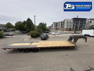 8.5x35 Diamond C FMAX-HDT 212 Gooseneck Hydraulic Dovetail Equipment Trailer - 25.9K GVWR - ABS Brakes, Hydraulic Jack(s)