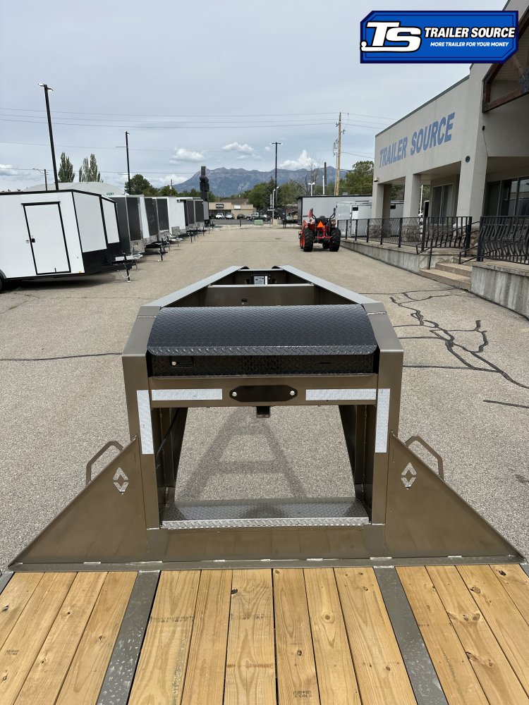 8.5x35 Diamond C FMAX-HDT 212 Gooseneck Hydraulic Dovetail Equipment Trailer - 25.9K GVWR - ABS Brakes, Hydraulic Jack(s)