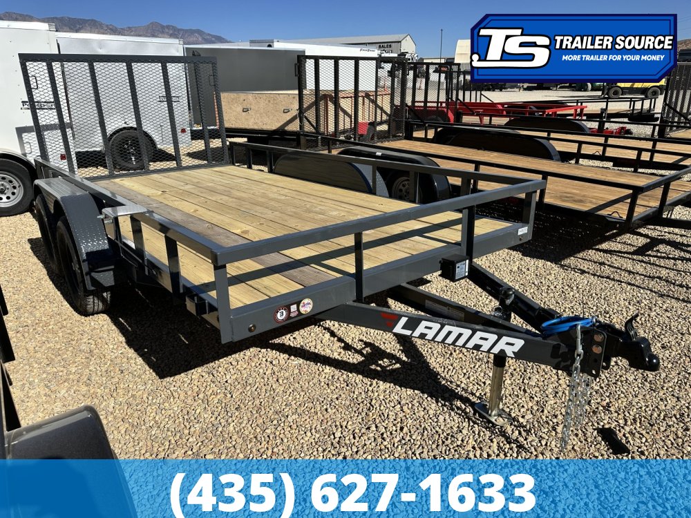 7x18 Lamar UC Tandem Axle Utility Trailer - 7K GVWR -
