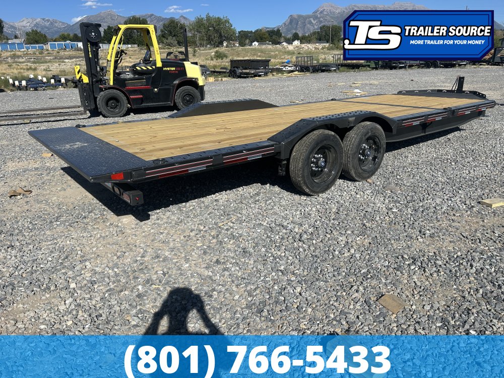 8.5x24 Diamond C HXD 208 Wide Body w/ Drive Over Fenders Tilt Trailer - 18K GVWR - 18 Ply Tires, ABS Brakes, Drive Over Wheel Boxes, Hydraulic Jack(s)