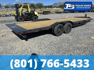 8.5x24 Diamond C HXD 208 Wide Body w/ Drive Over Fenders Tilt Trailer - 18K GVWR - 18 Ply Tires, ABS Brakes, Drive Over Wheel Boxes, Hydraulic Jack(s)