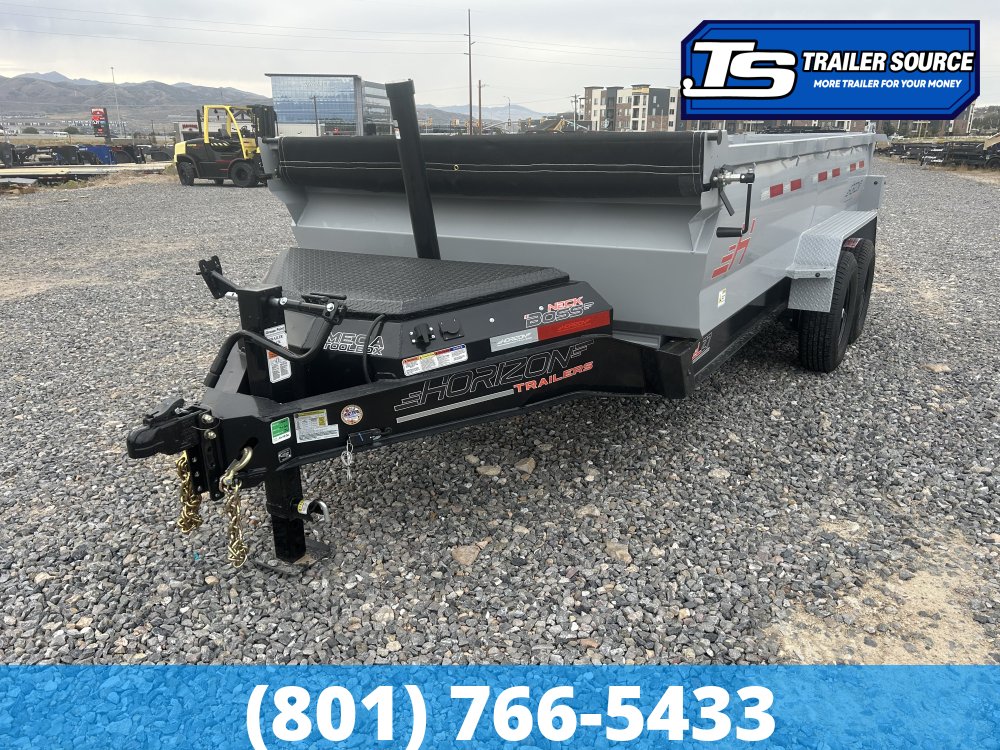 7x14 Horizon LZ7 Dump Trailer - 14K GVWR - 2 Tone Color, Telescopic