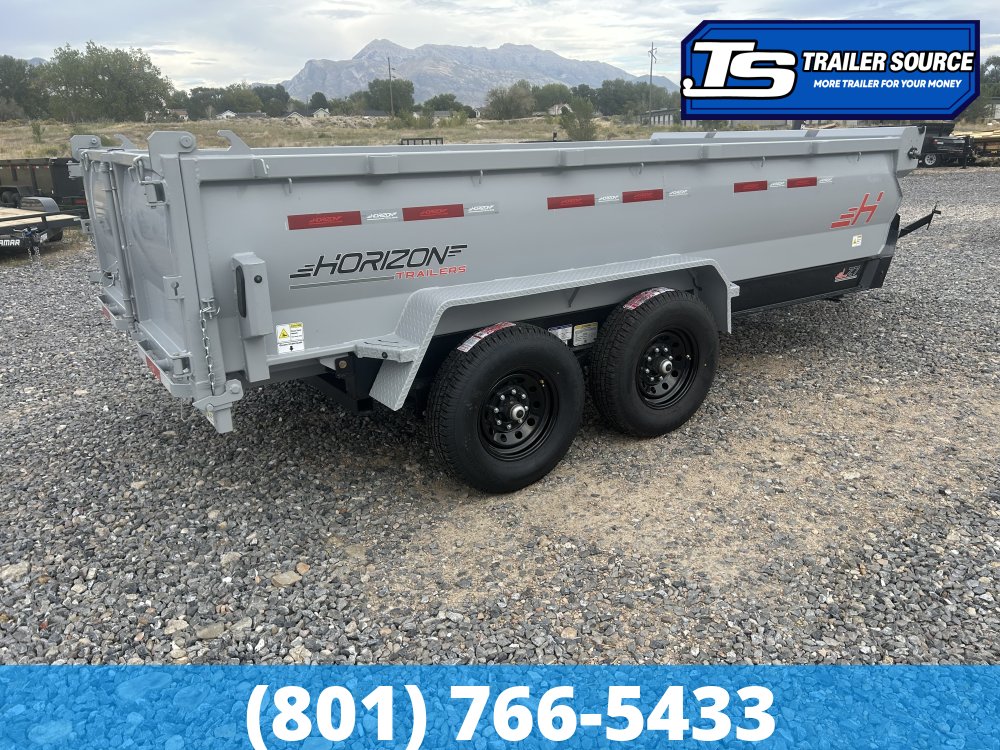 7x14 Horizon LZ7 Dump Trailer - 14K GVWR - 2 Tone Color, Telescopic