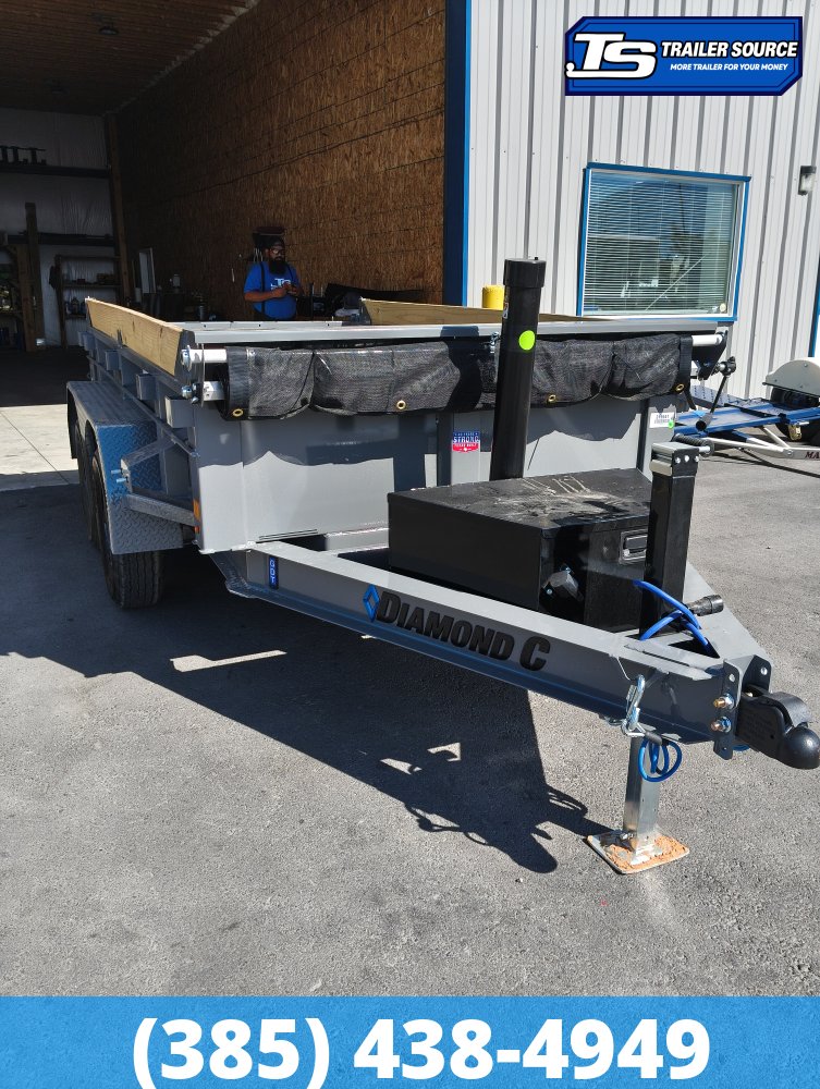 5x10 Diamond C GDT Dump Trailer - 7K GVWR - Board Brackets