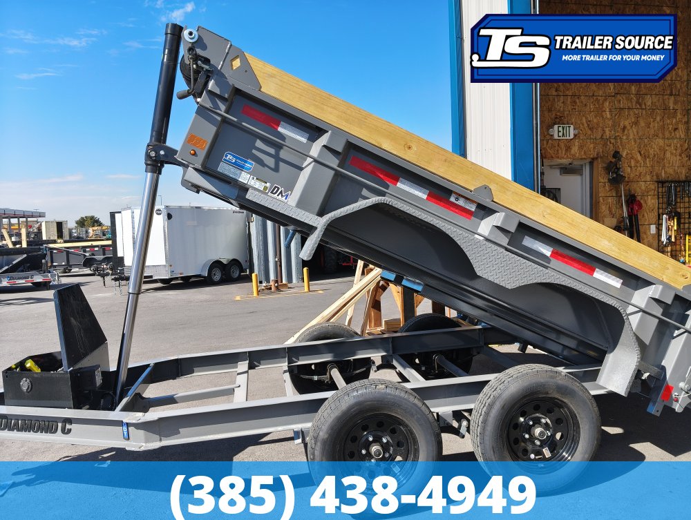 5x10 Diamond C GDT Dump Trailer - 7K GVWR - Board Brackets