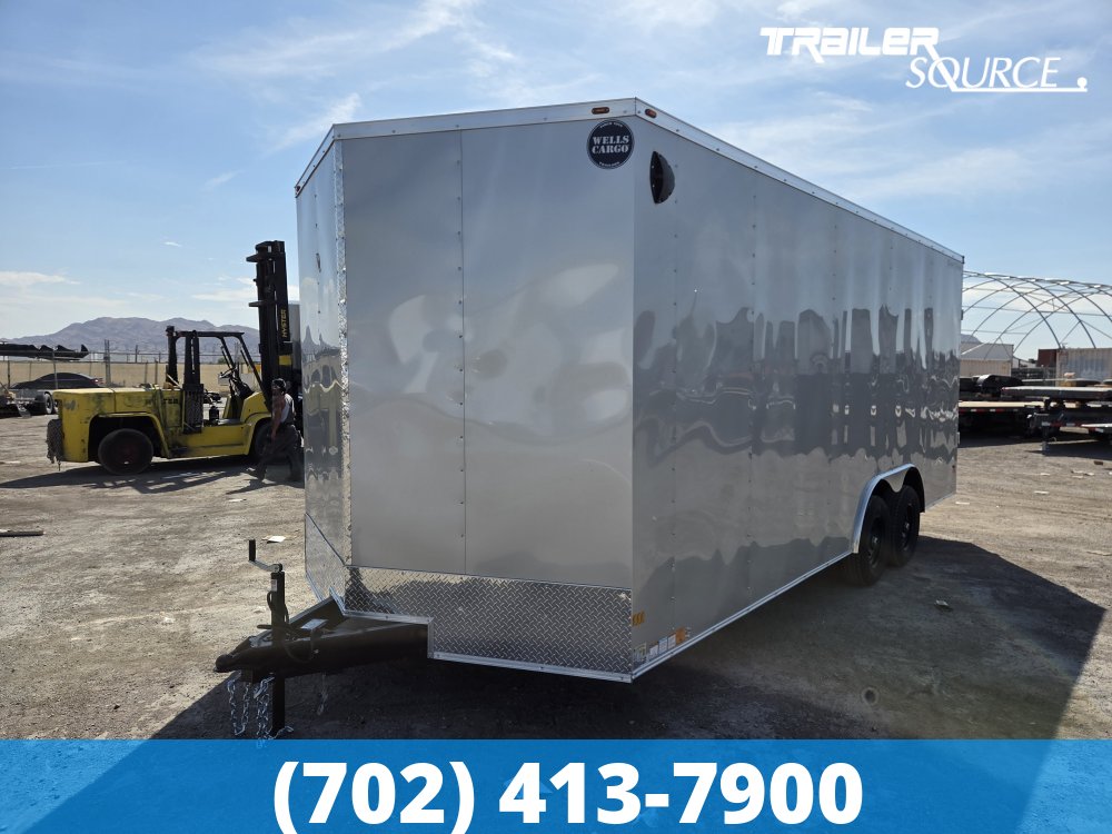8.5x20 Wells Cargo Fast Trac Deluxe 7'6" Interior 10K Tandem Axle Enclosed Cargo