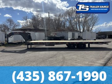 8.5x32 Diamond C FMAX-HDT 212 Gooseneck Hydraulic Dovetail Equipment Trailer - 25.9K GVWR - Hydraulic Jack(s)