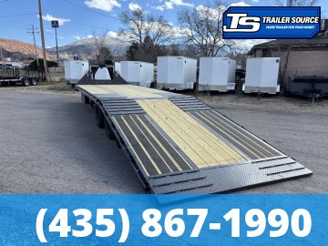 8.5x32 Diamond C FMAX-HDT 212 Gooseneck Hydraulic Dovetail Equipment Trailer - 25.9K GVWR - Hydraulic Jack(s)
