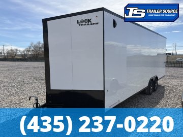 8.5x24 Look Element SE Enclosed Cargo Trailer - 7'6" Interior - 10K GVWR - .080 PolyCor, Alloy Wheels, Black Out Package, Drive Over Wheel Boxes