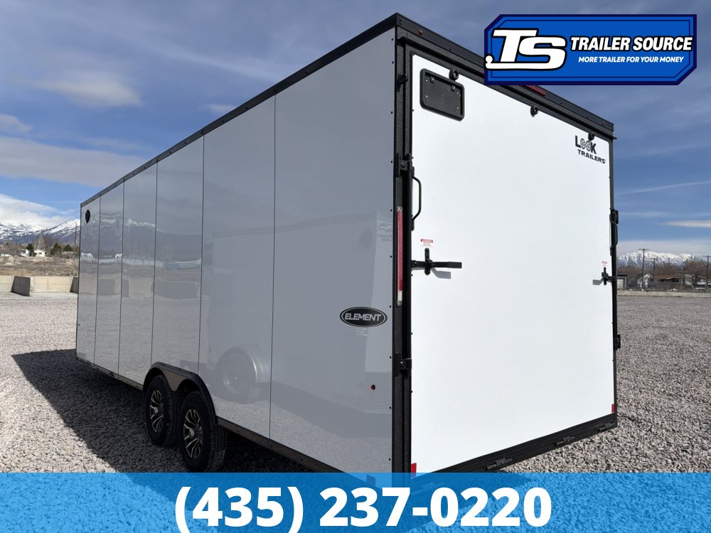 8.5x24 Look Element SE Enclosed Cargo Trailer - 7'6" Interior - 10K GVWR - .080 PolyCor, Alloy Wheels, Black Out Package, Drive Over Wheel Boxes