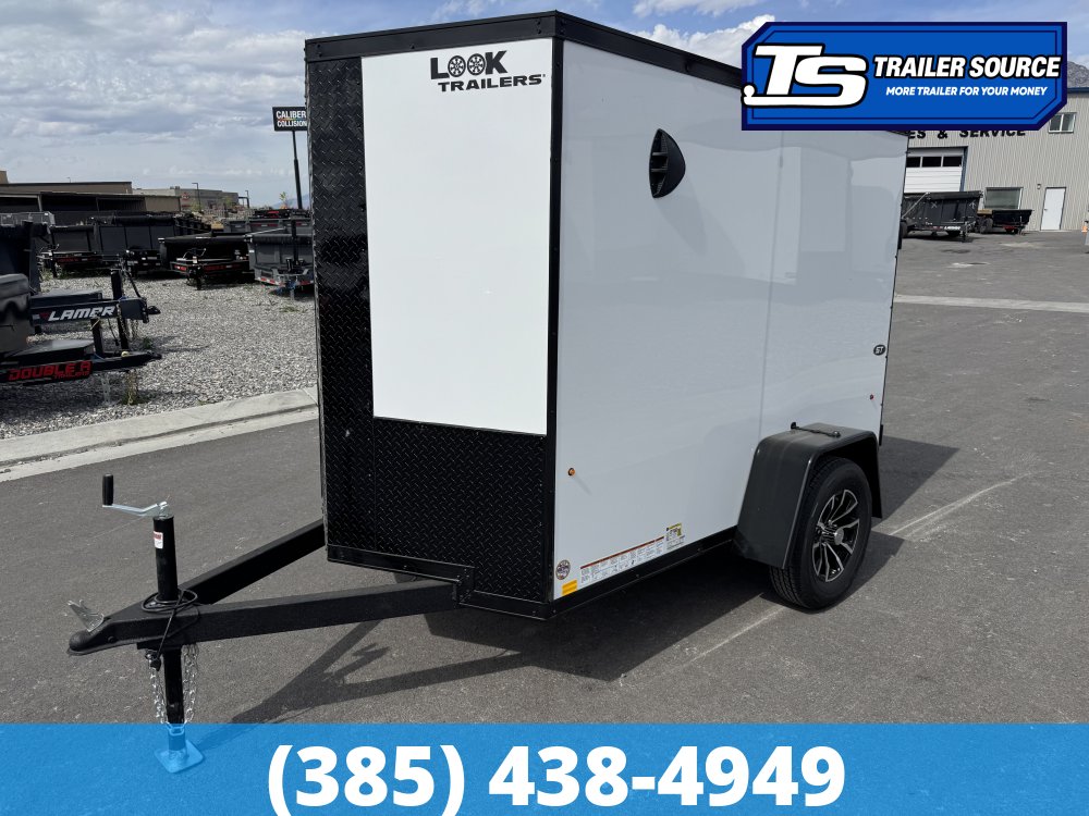 5x8 Look ST DLX Enclosed Cargo Trailer - 5'6" Interior - 3.5K GVWR - .080 PolyCor, Alloy Wheels, Black Out Package