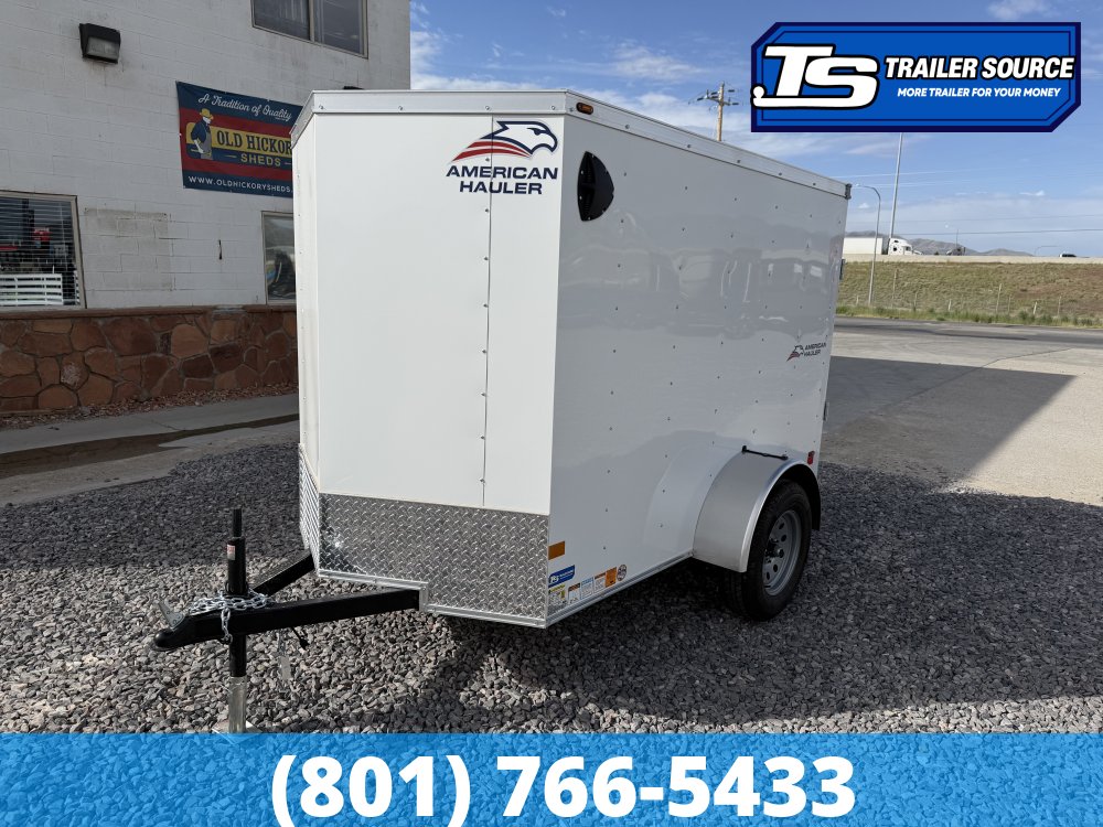 5x8 American Hauler Arrow Enclosed Cargo Trailer - 5'6" Interior - 7K GVWR - Rear Swing Door