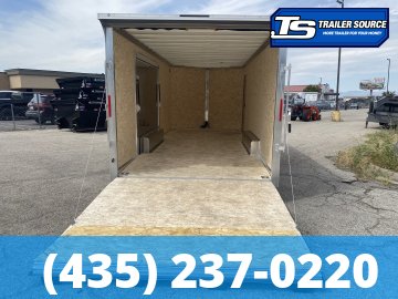 8.5x20 Alcom Aluminum EZ Hauler XLT Auto Trailer - 7'0" Interior - 7K GVWR - .080 PolyCor, Rear Spoiler, Translucent Roof, Ultimate Escape Door