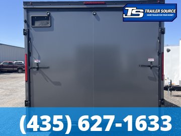 8.5x18 Pace American Outback DLX Enclosed Cargo Trailer - 7'0" Interior - 10K GVWR - .080 PolyCor, Alloy Wheels, Barlock on Door, Black Out Package, D-Rings