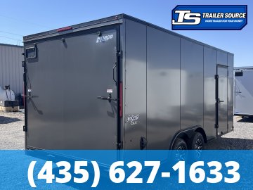 8.5x18 Pace American Outback DLX Enclosed Cargo Trailer - 7'0" Interior - 10K GVWR - .080 PolyCor, Alloy Wheels, Barlock on Door, Black Out Package, D-Rings