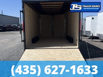 8.5x18 Pace American Outback DLX Enclosed Cargo Trailer - 7'0" Interior - 10K GVWR - .080 PolyCor, Alloy Wheels, Barlock on Door, Black Out Package, D-Rings