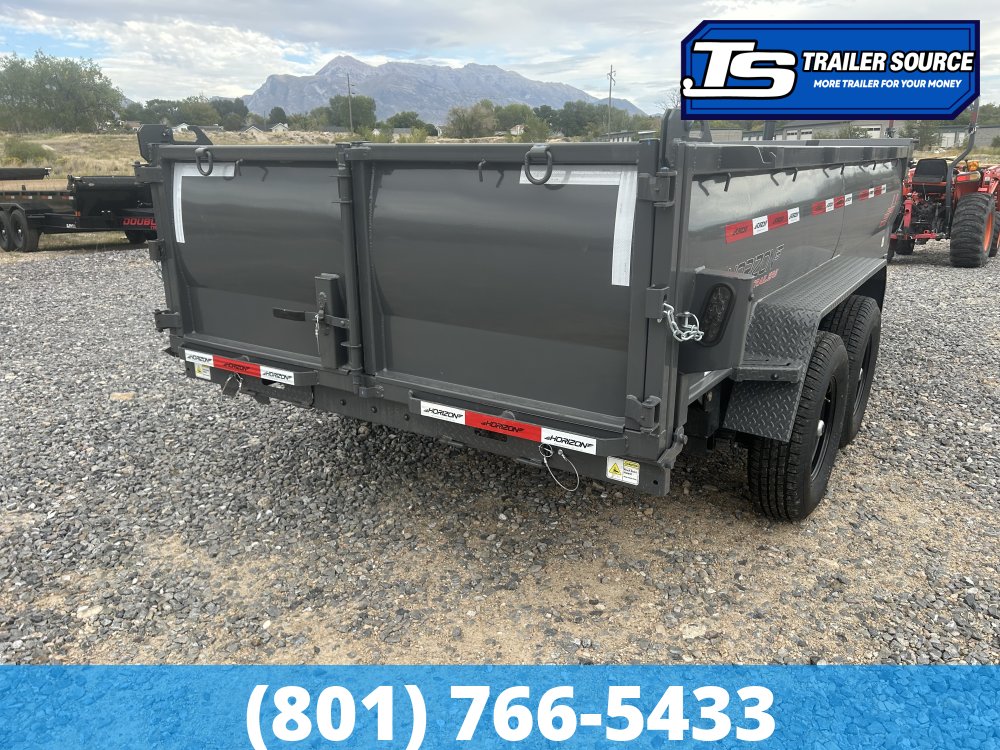 7x14 Horizon LZ7 Dump Trailer - 14K GVWR - 2 Tone Color, Telescopic