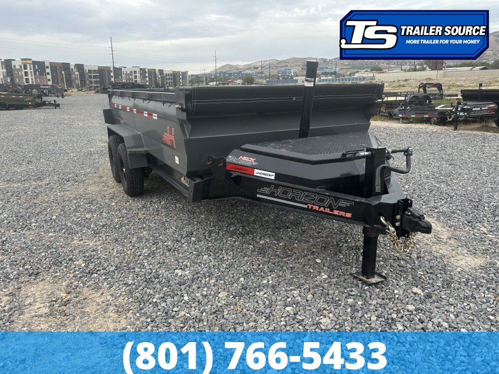 7x14 Horizon LZ7 Dump Trailer - 14K GVWR - 2 Tone Color, Telescopic