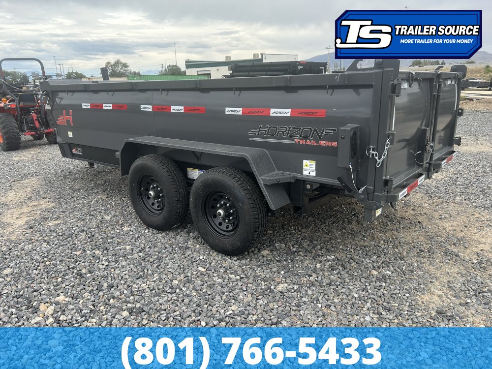 7x14 Horizon LZ7 Dump Trailer - 14K GVWR - 2 Tone Color, Telescopic