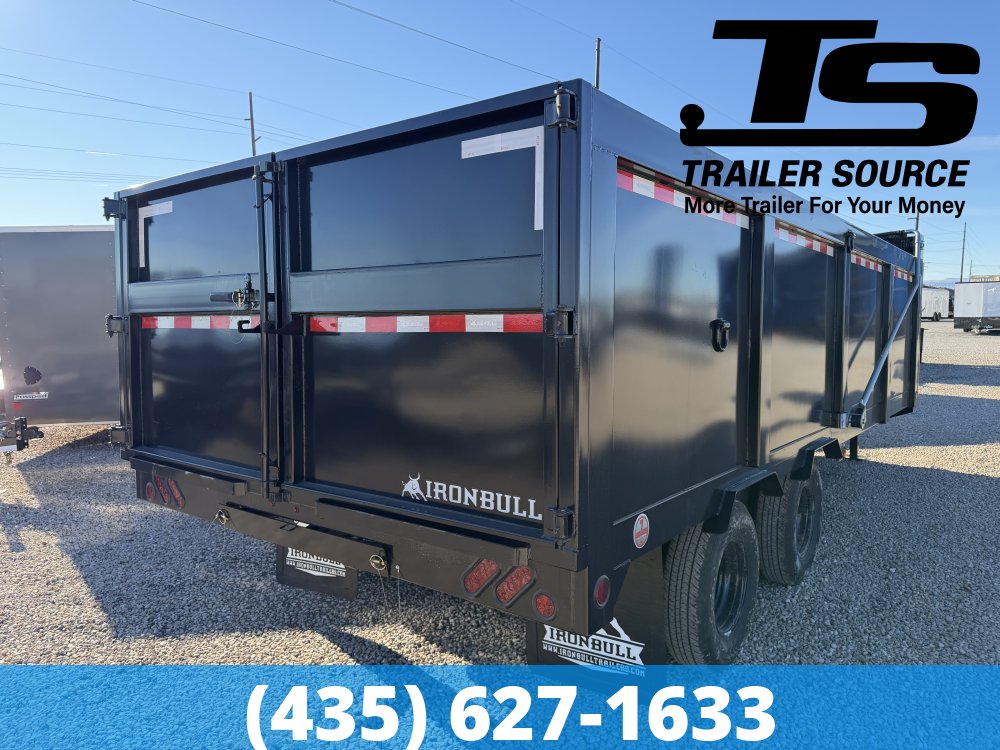 8.5x20 Iron Bull DMG (Frankendump) Gooseneck Tandem Dual Dump Trailer - 48" Sides - 25K GVWR - HDSS Suspension, Telescopic