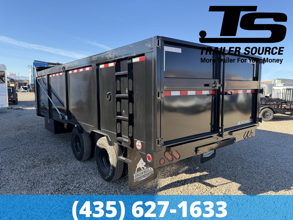 8.5x20 Iron Bull DMG (Frankendump) Gooseneck Tandem Dual Dump Trailer - 48" Sides - 25K GVWR - HDSS Suspension, Telescopic