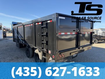 8.5x20 Iron Bull DMG (Frankendump) Gooseneck Tandem Dual Dump Trailer - 48" Sides - 25K GVWR - HDSS Suspension, Telescopic