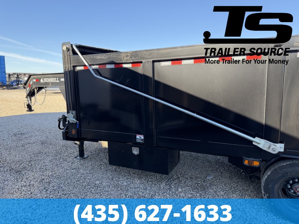 8.5x20 Iron Bull DMG (Frankendump) Gooseneck Tandem Dual Dump Trailer - 48" Sides - 25K GVWR - HDSS Suspension, Telescopic