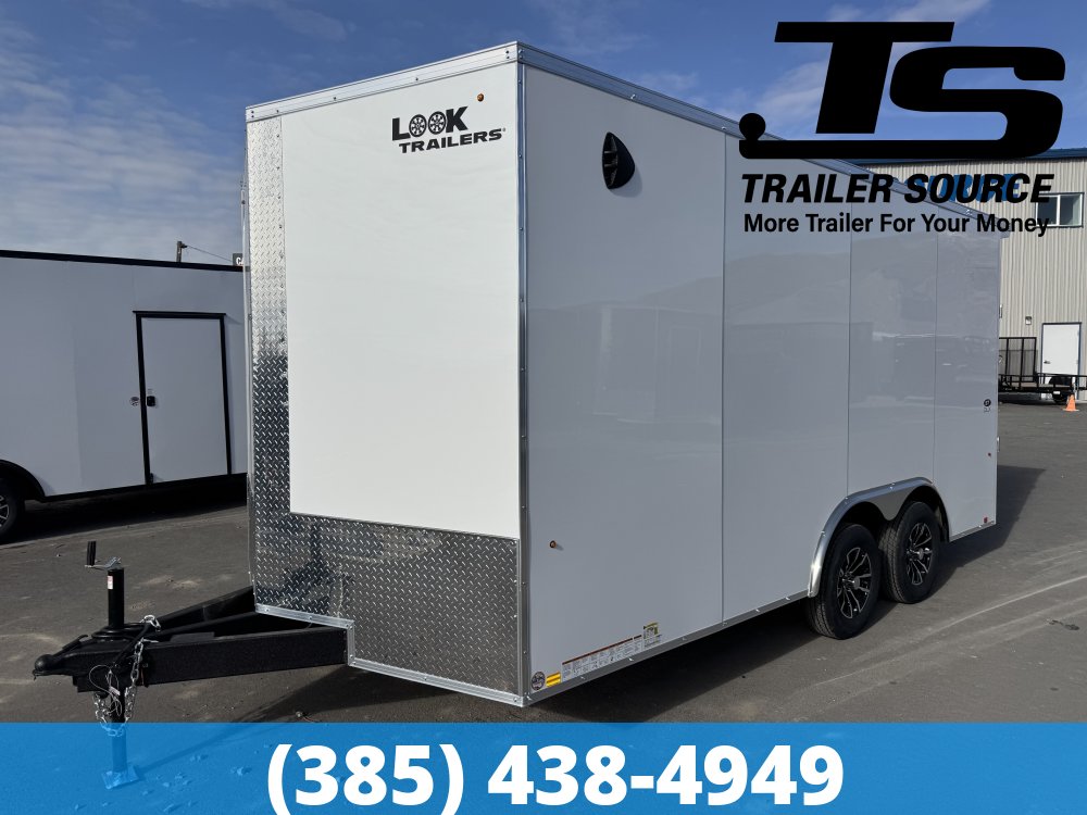 8.5x16 Look ST DLX Enclosed Cargo Trailer - 7'0" Interior - 7K GVWR - .080 PolyCor, Alloy Wheels, Rear Load Lights