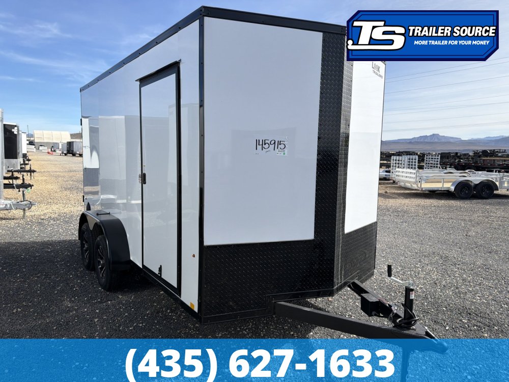 7x14 Look ST DLX Enclosed Cargo Trailer - 7'0" Interior - 7K GVWR - .080 PolyCor, Alloy Wheels, Black Out Package