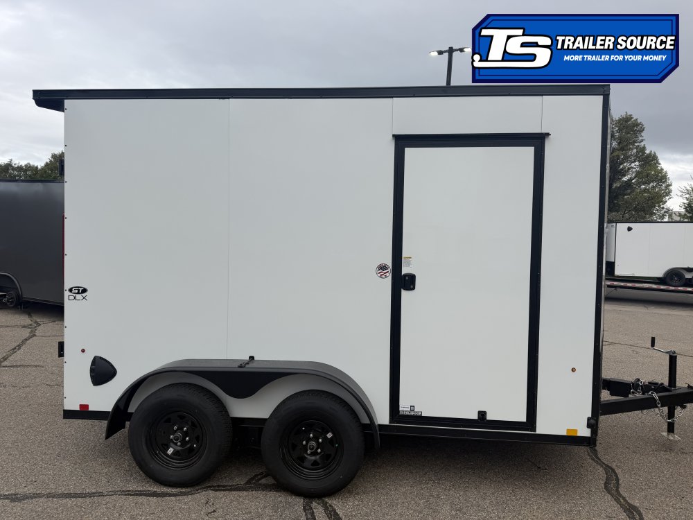 7x12 Look ST DLX Enclosed Cargo Trailer - 7'0" Interior - 7K GVWR - .080 PolyCor, Black Out Package, Rear Spoiler w/ Load Lights