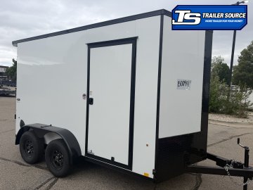 7x12 Look ST DLX Enclosed Cargo Trailer - 7'0" Interior - 7K GVWR - .080 PolyCor, Black Out Package, Rear Spoiler w/ Load Lights