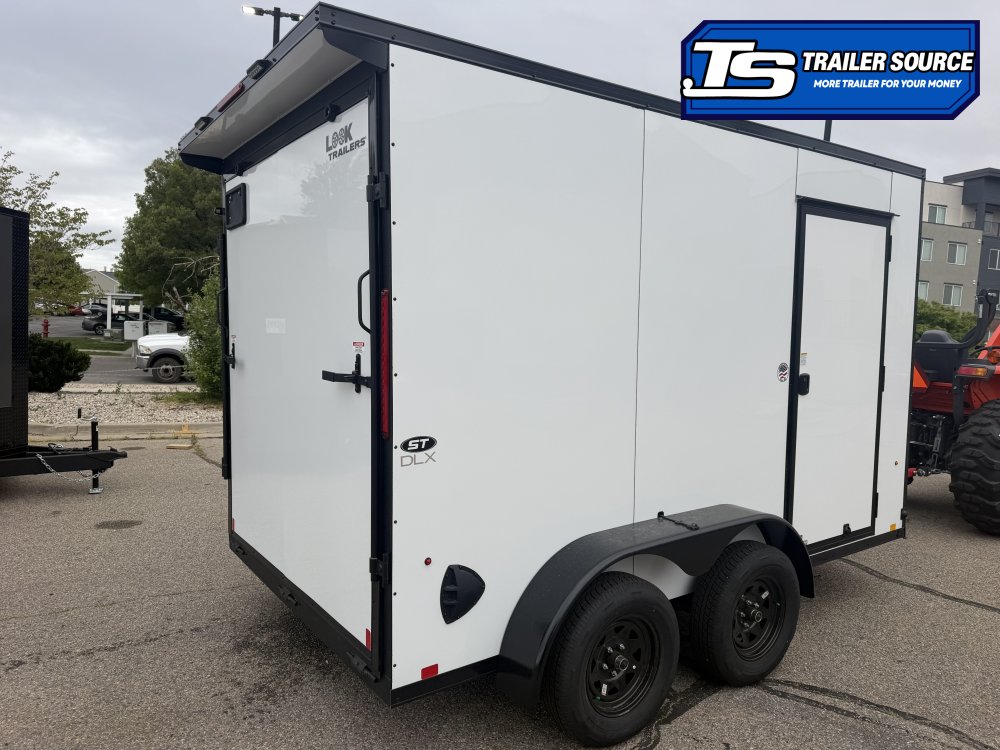 7x12 Look ST DLX Enclosed Cargo Trailer - 7'0" Interior - 7K GVWR - .080 PolyCor, Black Out Package, Rear Spoiler w/ Load Lights