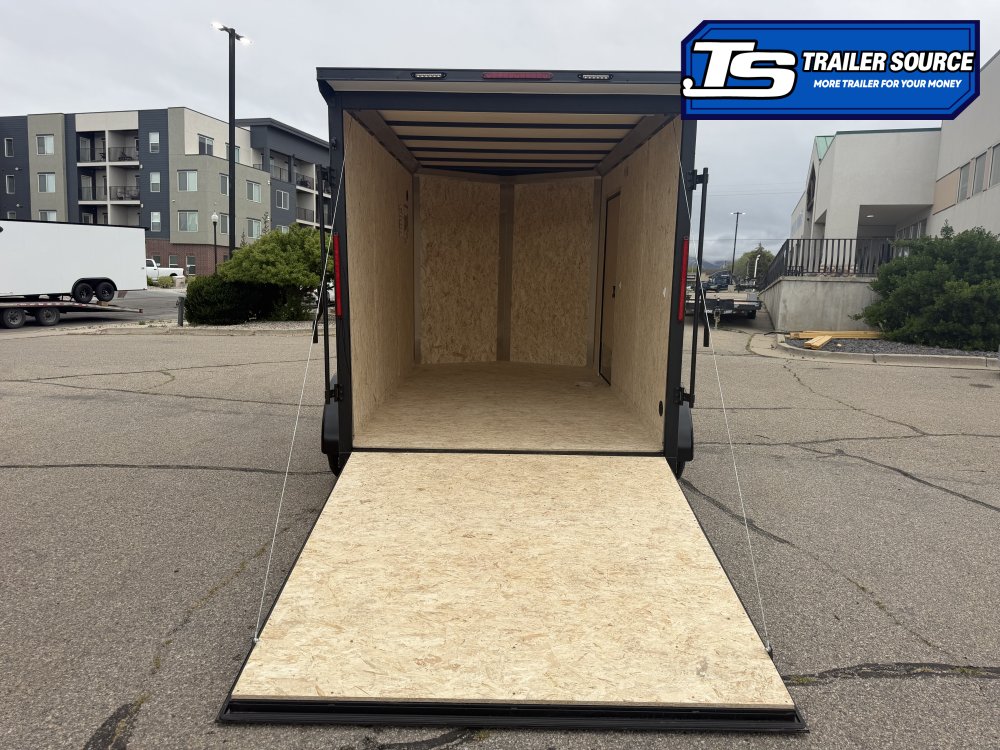 7x12 Look ST DLX Enclosed Cargo Trailer - 7'0" Interior - 7K GVWR - .080 PolyCor, Black Out Package, Rear Spoiler w/ Load Lights